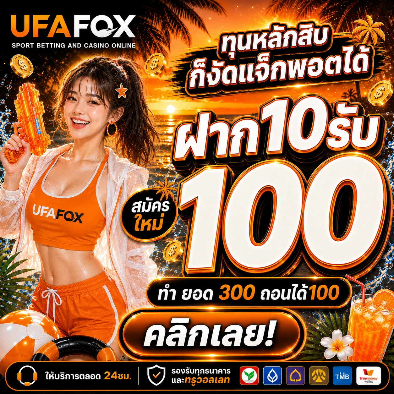 ฝาก10รับ100 ทํา ยอด 300 ถอนได้100