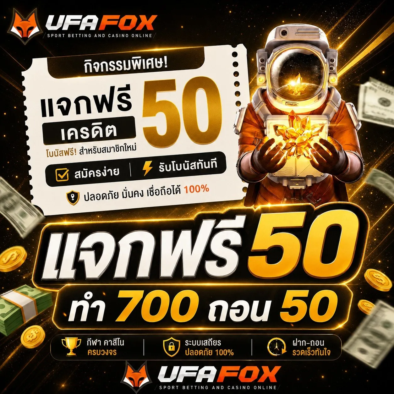สิทธิพิเศษเว็บ UFAFOX สำหรับคนงบน้อยที่เลือกใช้โปรโมชั่นนี้